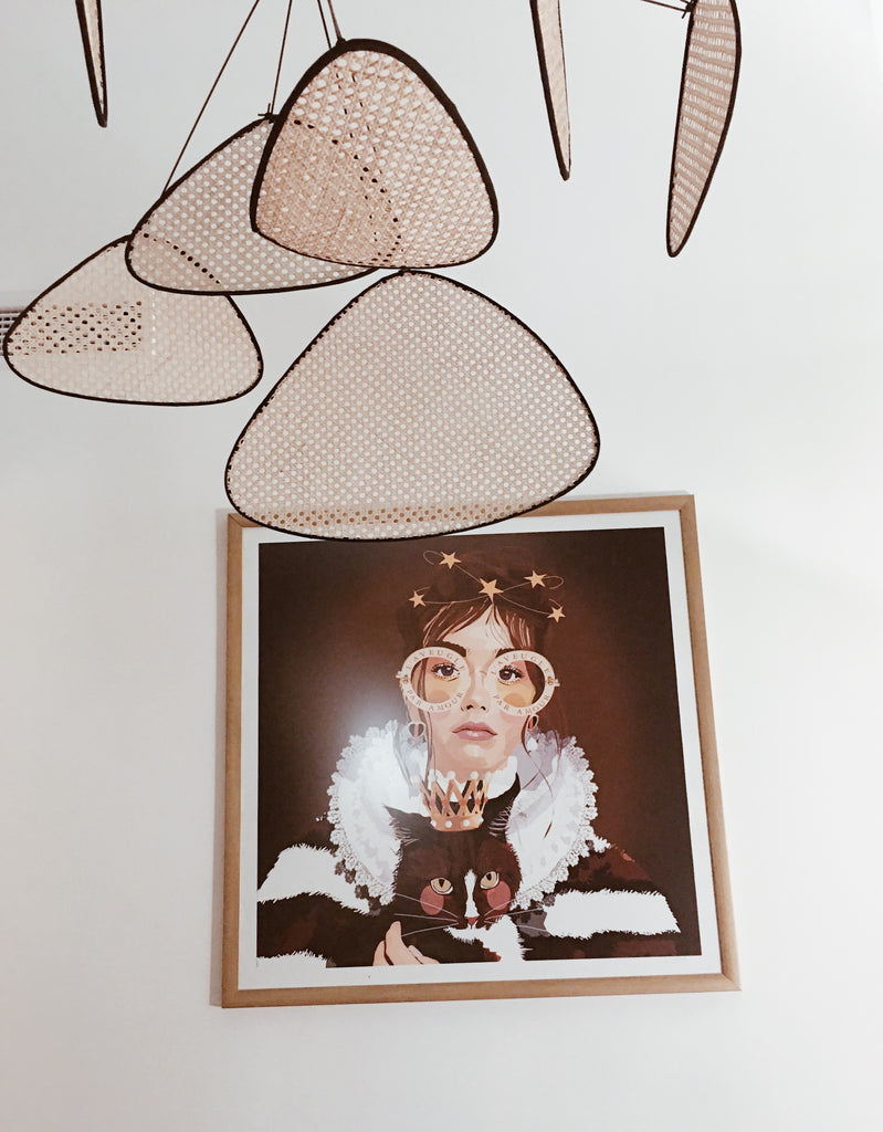 Gucci girl Ninon Tirage d'Art giclee print affiche / Dessin Portrait de Femme